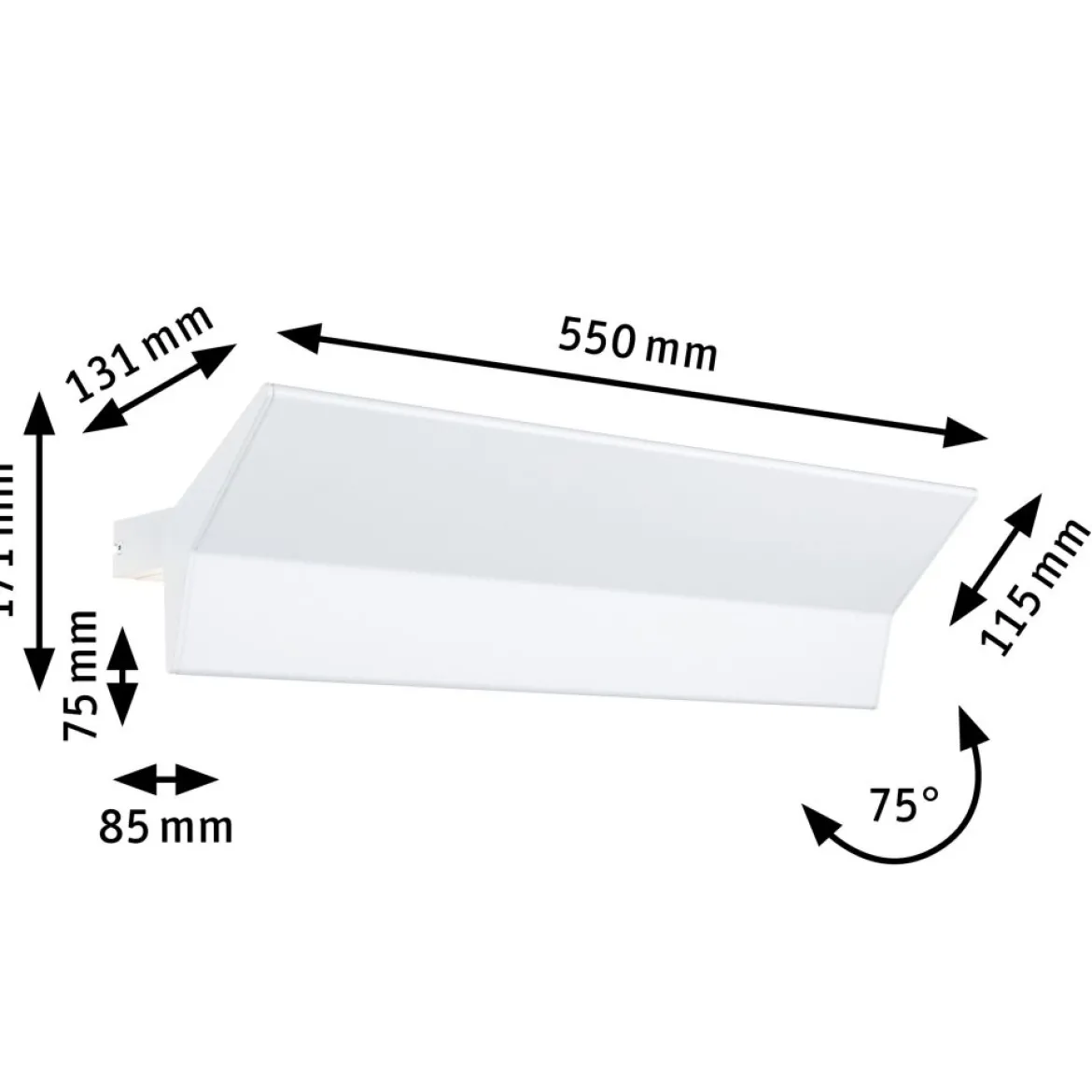 Paulmann 79510 LED Wandleuchte Stine weiß 55cm dimmbar 27000K