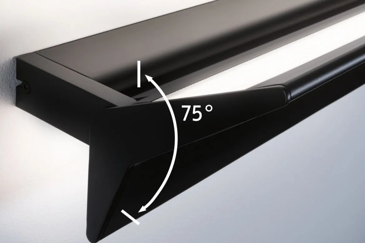 Paulmann 79509 LED Wandleuchte Stine schwarz 55cm dimmbar 27000K