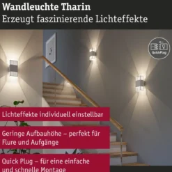Paulmann 71252 LED Wandleuchte Tharin Weiß 3000K IP44