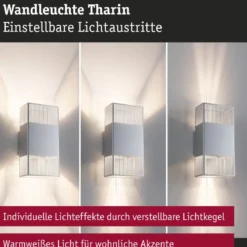 Paulmann 71253 LED Wandleuchte Tharin Silber 3000K IP44