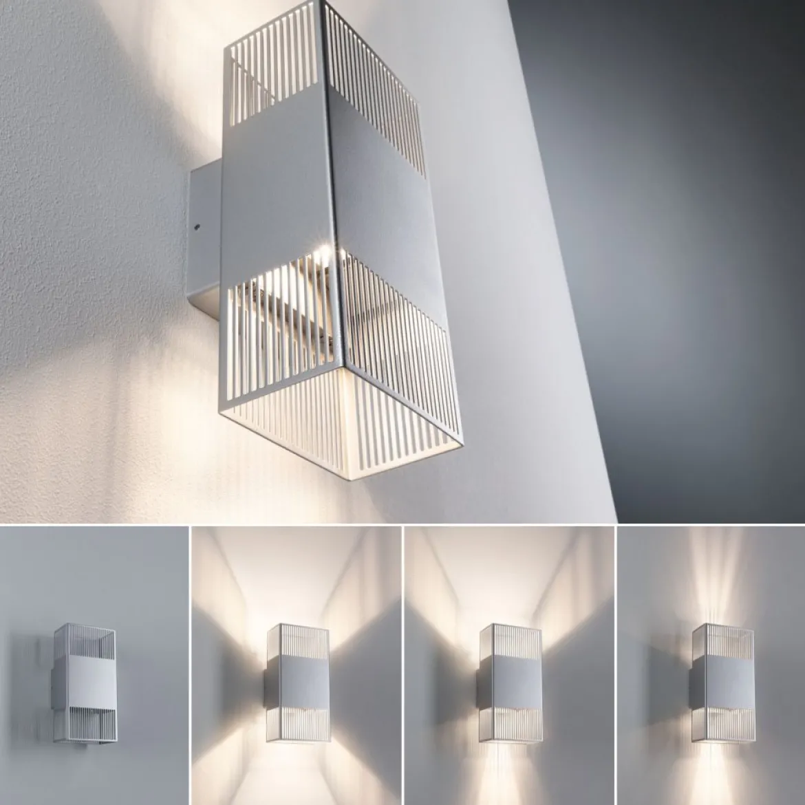 Paulmann 71253 LED Wandleuchte Tharin Silber 3000K IP44