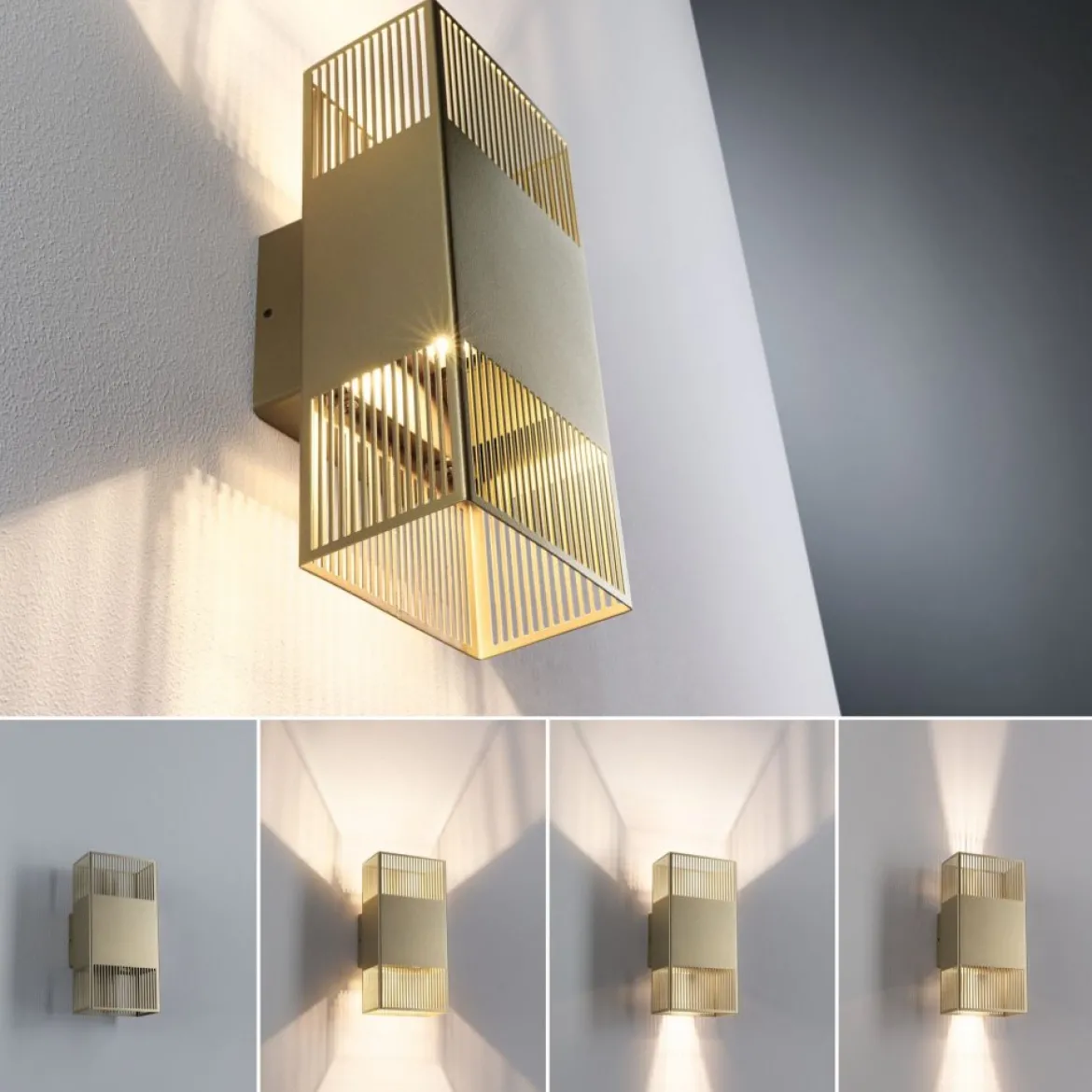 Paulmann 71254 LED Wandleuchte Tharin Gold 3000K IP44