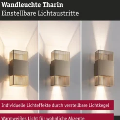 Paulmann 71254 LED Wandleuchte Tharin Gold 3000K IP44