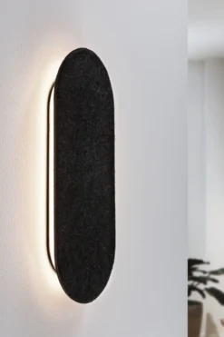 Paulmann 79991 LED Wandleuchte Tulga 3-Step-Dim 2700K 900lm Filz anthrazit