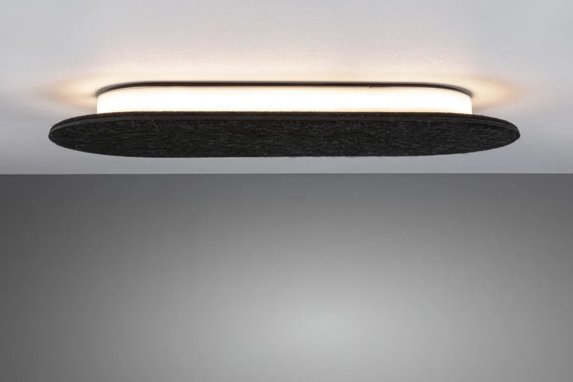 Paulmann 79991 LED Wandleuchte Tulga 3-Step-Dim 2700K 900lm Filz anthrazit