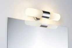 Paulmann Licht 70350 Spiegelleuchte Lenia IP44 Chrom Opak Metall Glas