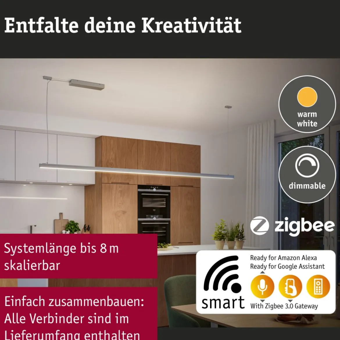 Paulmann 98179 Linion Einspeisung Power Box Zigbee 230/24V 180VA Chrom matt