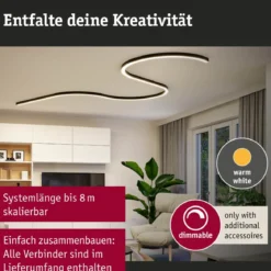 Paulmann 98171 Linion Lichtkanal 90° Ecke 24V 3000K schwarz