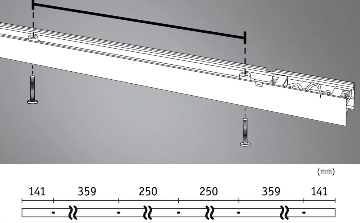 Paulmann 98169 Linion Lichtkanal 24V 3000K schwarz 1,5m