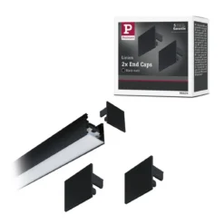 Paulmann 98626 Linion Zubehör Endkappe 2er-Set Schwarz