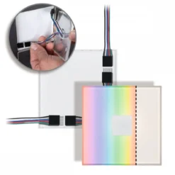 Paulmann 78413 LumiTiles LED Fliesen Square 5er-Basisset 100x10mm Zigbee RGBW IP44 Weiß