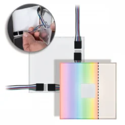 Paulmann 78414 LumiTiles LED Fliesen Square Einzelfliese 100x10mm Zigbee RGBW IP44 Weiß