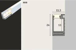Paulmann 78406 LumiTiles LED Strip Aufbauprofil Top 1m Alu eloxiert Satin
