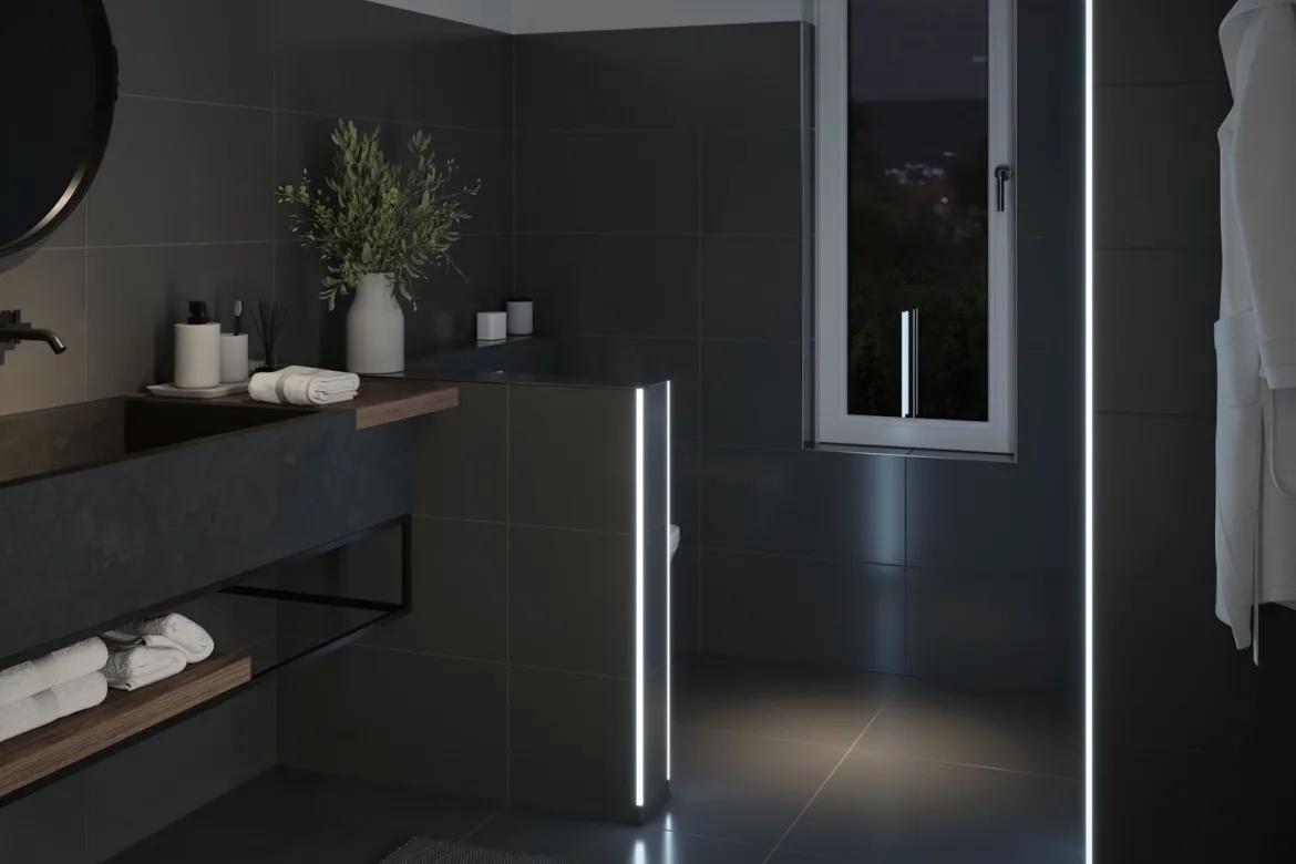 Paulmann 78410 LumiTiles LED Strip Profil Frame 2m Alu eloxiert Satin