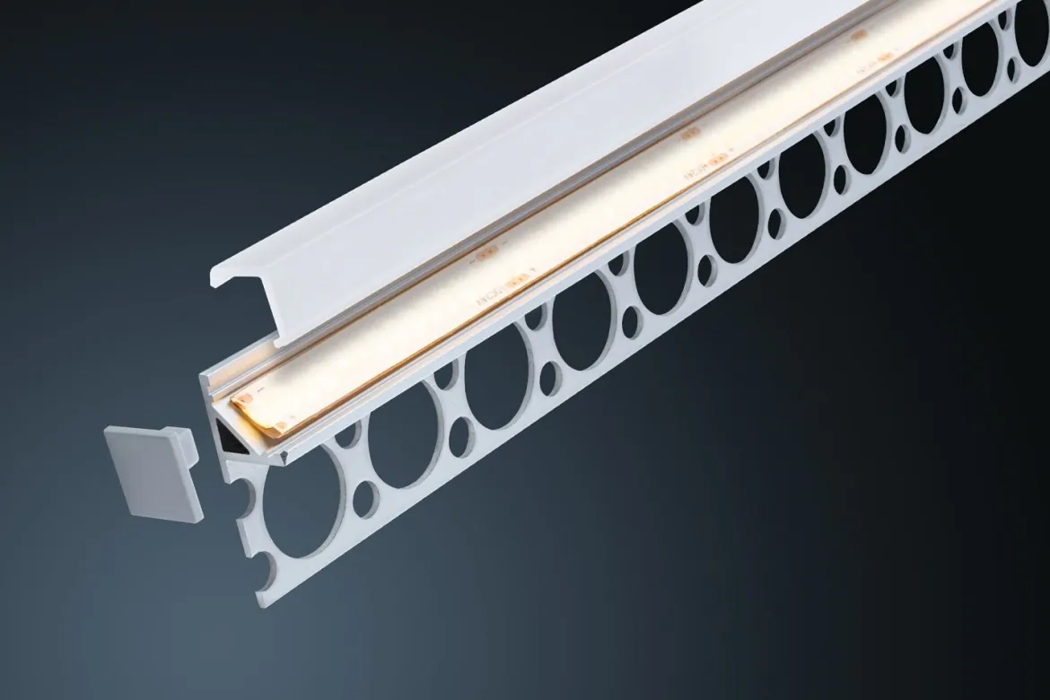 Paulmann 78410 LumiTiles LED Strip Profil Frame 2m Alu eloxiert Satin