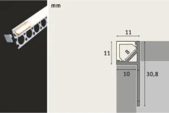 Paulmann 78411 LumiTiles LED Strip Profil Frame 1m Alu eloxiert Satin