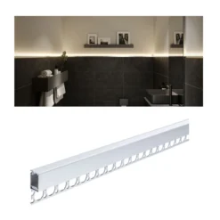Paulmann 78404 LumiTiles LED Strip Einbauprofil Top 1m Alu eloxiert Satin