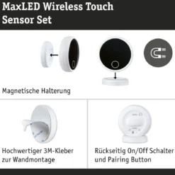 Paulmann 71225 MaxLED Basisset Sensor Wireless Touch Weiß Schwarz
