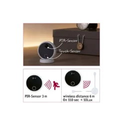 Paulmann 71228 MaxLED Erweiterung Sensor Wireless PIR & Touch Weiß Schwarz