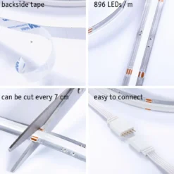 Paulmann 71197 MaxLED 500 LED Strip RGBW Full-Line COB Basisset 24VA 1,5m