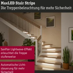 Paulmann 71219 MaxLED Stair LED Strip Erweiterung Set 3x0,5m 2700K Weiß