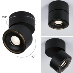Paulmann No. 93371 Aufbauleuchte LED Spircle Schwarz matt 8W 3000K 36°