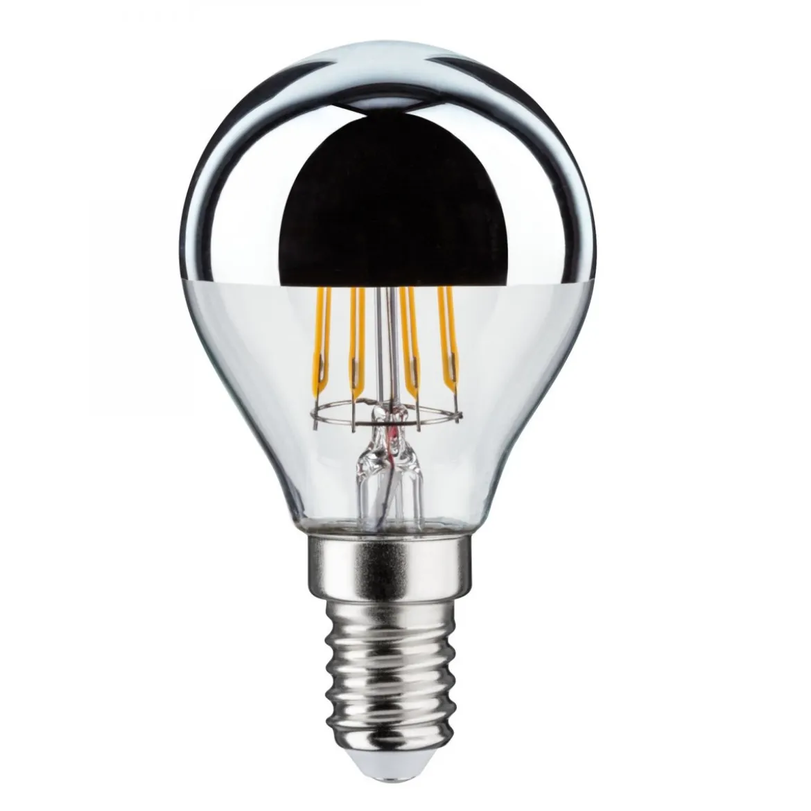 Paulmann No. 5077 Bundle 4xLED Tropfen 4,8W E14 Kopfspiegel Silber Warmweiß dimmbar