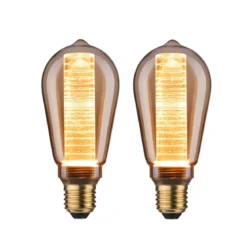Paulmann No. 5069 Bundle 2xLED Vintage Kolben ST64 4 Watt E27 Gold Ringmuster
