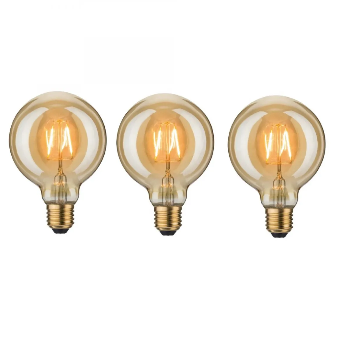 Paulmann No. 5078 Bundle 3xLED Vintage Globe 95 2,7W E27 Gold 1700K