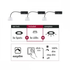 Paulmann No. 92477 Einbauleuchte CHOOSE LED-Modul Coin EasyDim 3x6,5W 2700K