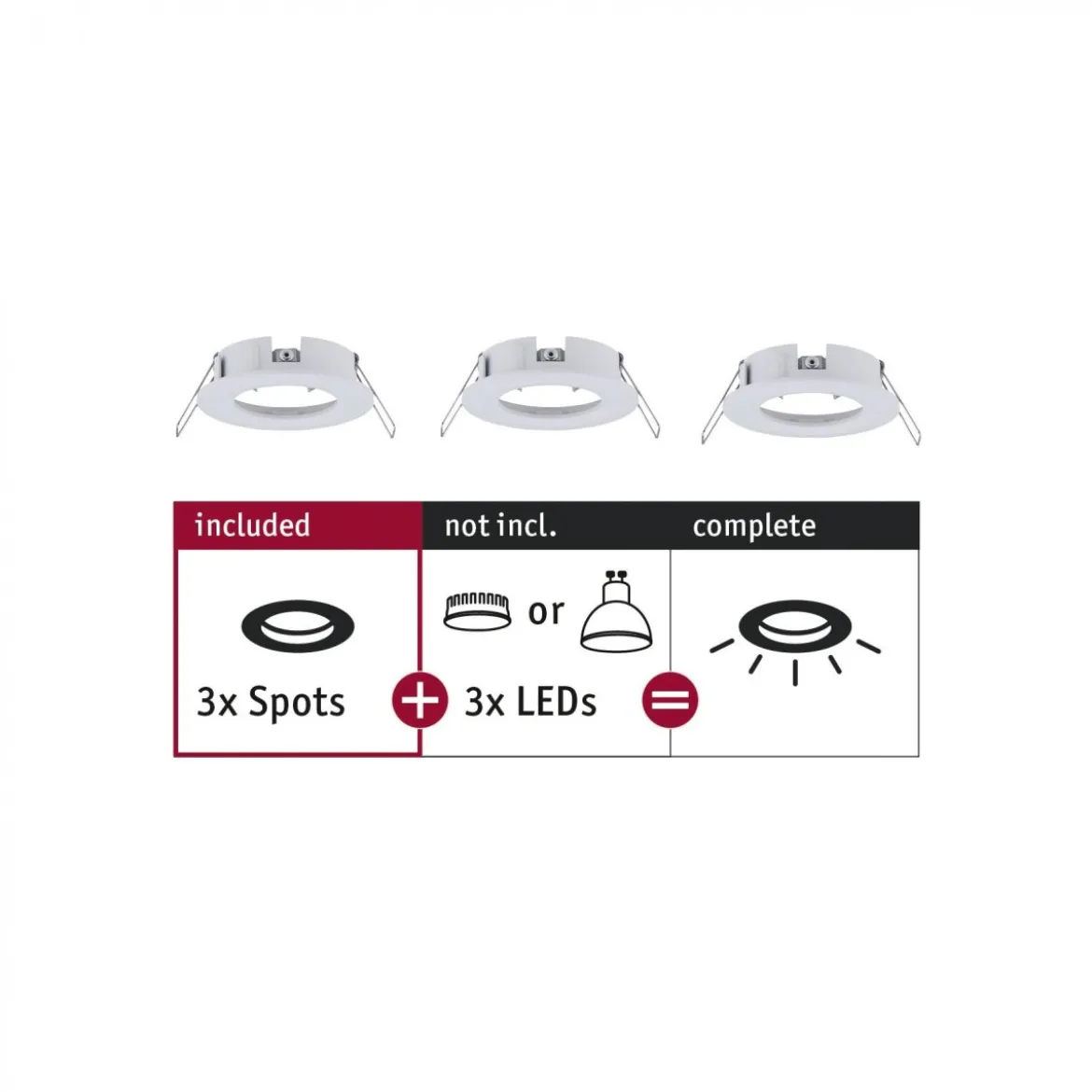 Paulmann No. 92480 Einbauleuchte CHOOSE Spot starr max. 10W Weiss 230V