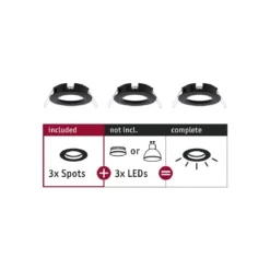 Paulmann No. 92481 Einbauleuchte CHOOSE Spot starr max. 10W Schwarz 230V