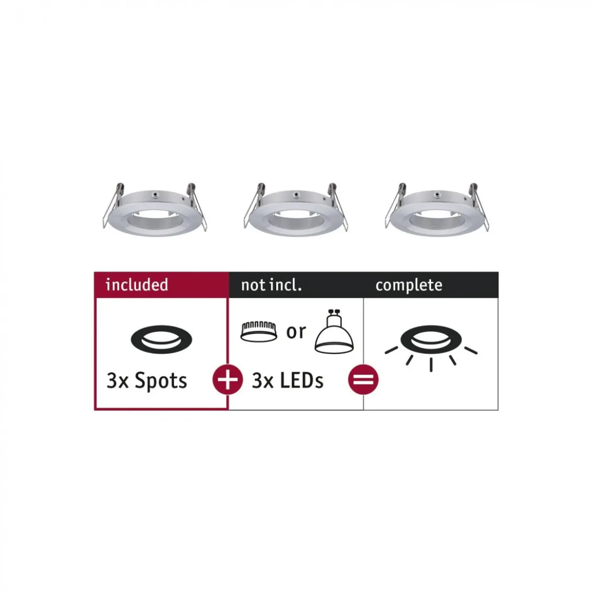 Paulmann No. 92484 Einbauleuchte CHOOSE Spot starr max. 10W Alu gedreht 230V