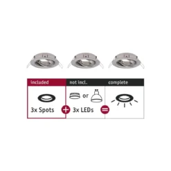 Paulmann No. 92485 Einbauleuchte CHOOSE Spot schwenkbar max. 10W  Eisen gebürstet 230V