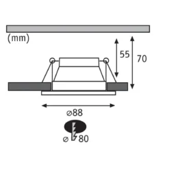 Paulmann No. 93405 Einbauleuchte LED Cole Weiß Gold 3-Step dimmbar 2700K