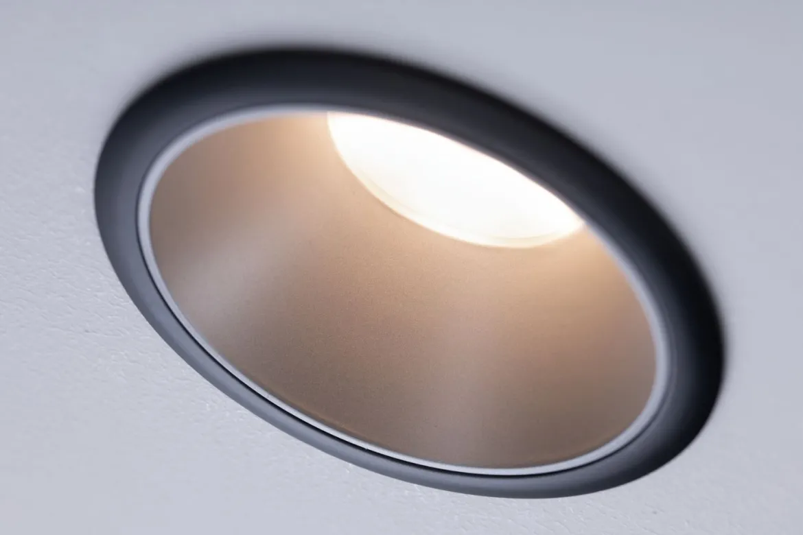 Paulmann No. 93407 Einbauleuchte LED Cole Silber matt Schwarz 3-Step dimmbar 2700K