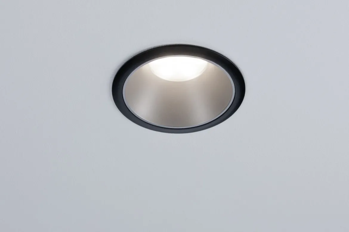 Paulmann No. 93407 Einbauleuchte LED Cole Silber matt Schwarz 3-Step dimmbar 2700K