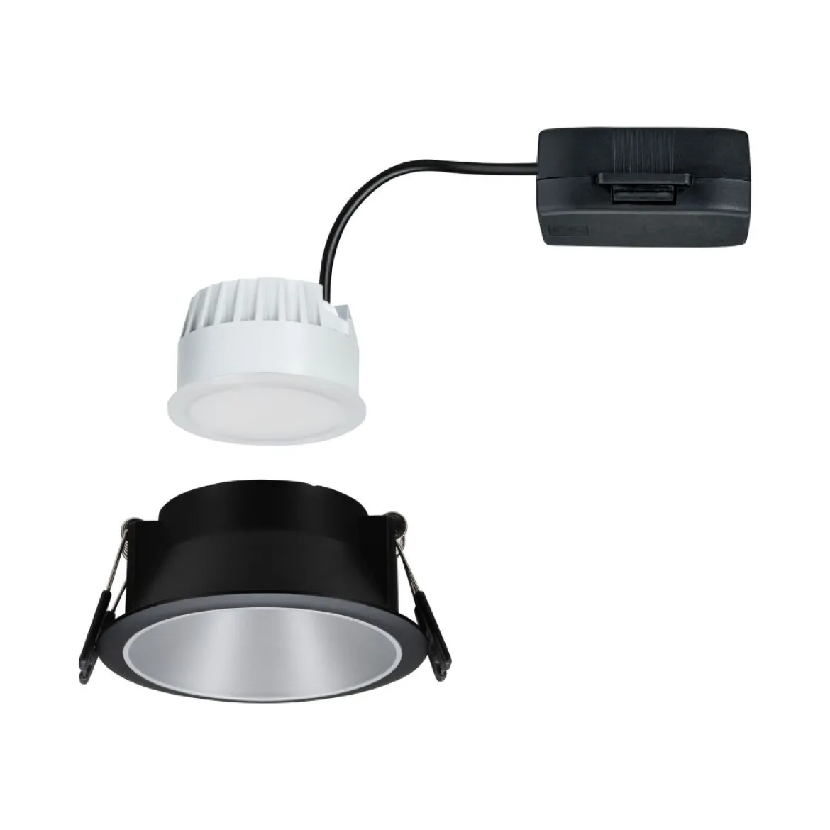 Paulmann No. 93407 Einbauleuchte LED Cole Silber matt Schwarz 3-Step dimmbar 2700K