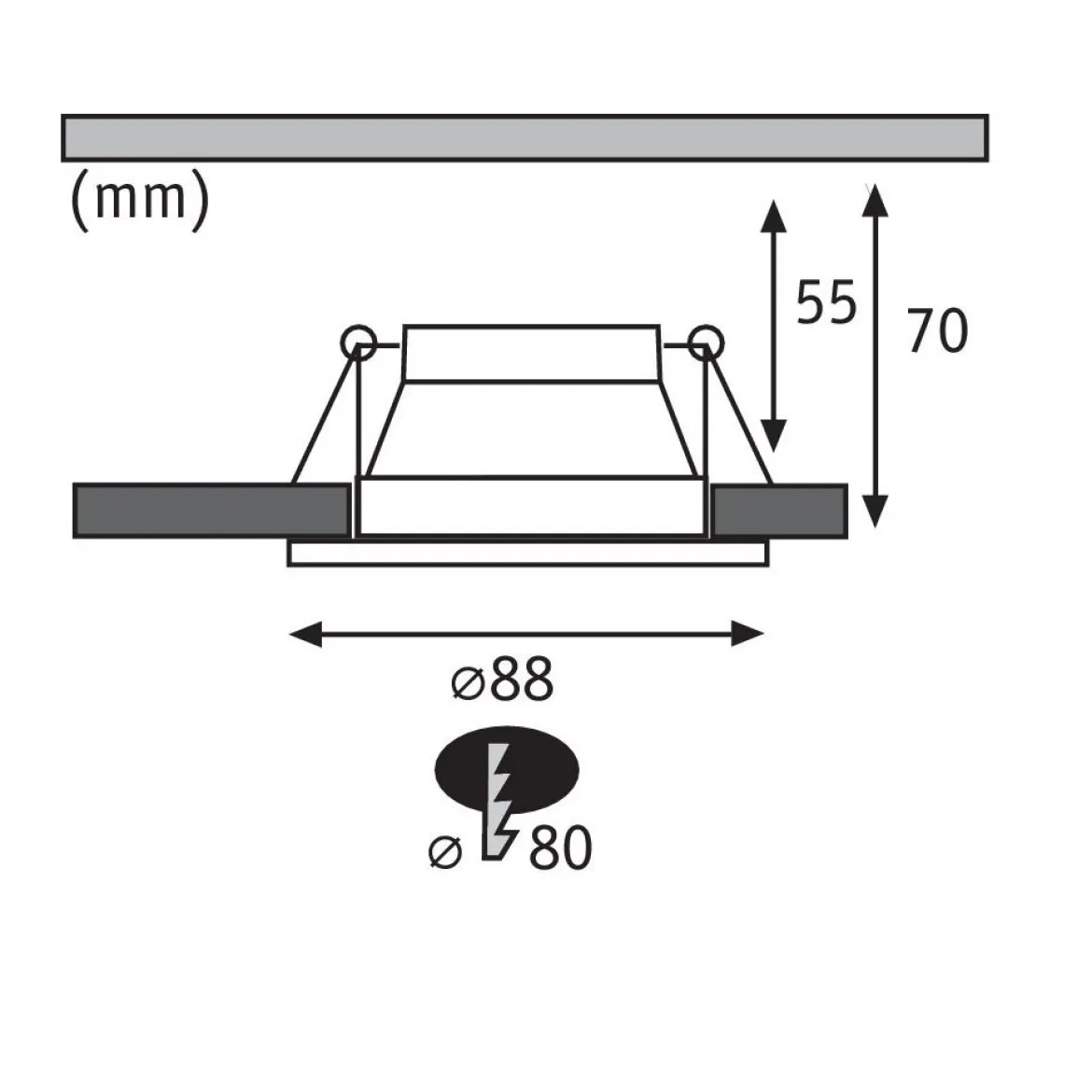 Paulmann No. 93409 Einbauleuchte LED Cole Weiß Silber 3-Step dimmbar 2700K