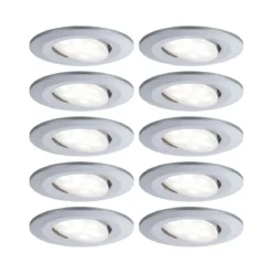 Paulmann No. 99923 Einbauleuchte LED Calla rund 10x6W Chrom matt schwenkbar