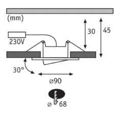 Paulmann No. 99924 Einbauleuchte LED Calla rund 10er-Set Weiß matt schwenkbar