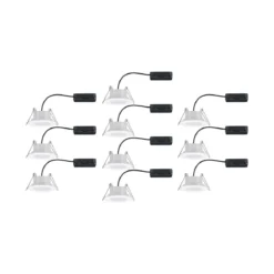 Paulmann No. 99924 Einbauleuchte LED Calla rund 10er-Set Weiß matt schwenkbar