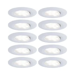 Paulmann No. 99924 Einbauleuchte LED Calla rund 10er-Set Weiß matt schwenkbar