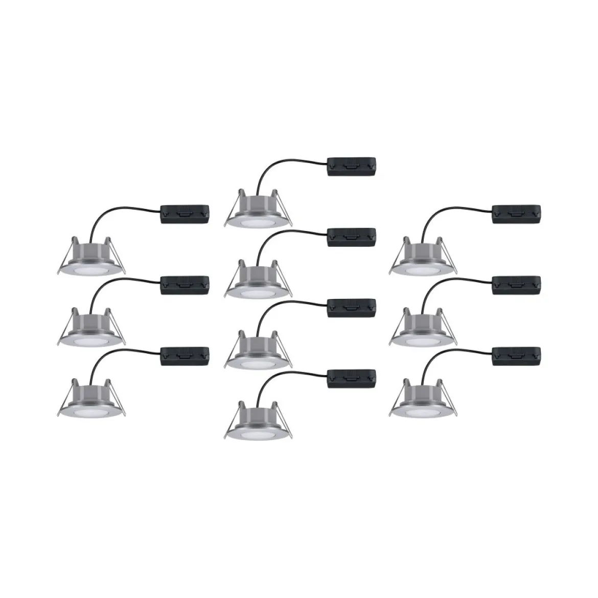 Paulmann No. 99925 Einbauleuchte LED Calla rund 10er-Set Chrom matt schwenkbar