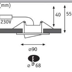 Paulmann No. 99936 Einbauleuchte LED Calla rund 1x5W Weiß matt starr