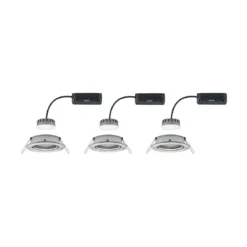 Paulmann No. 93878 Einbauleuchte LED Coin Slim IP23 rund Eisen 3er-Set dimmbar