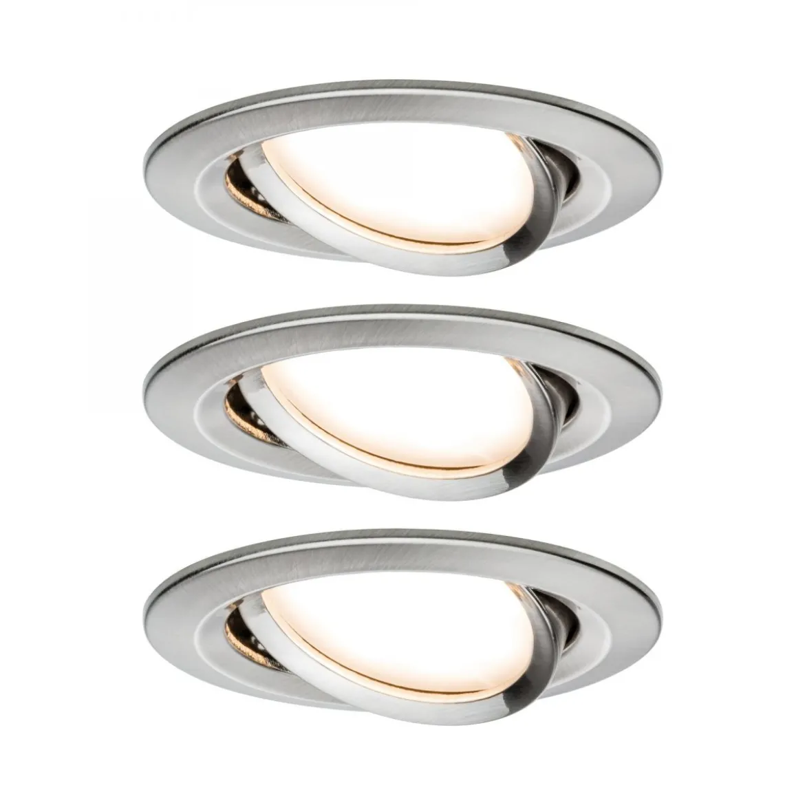 Paulmann No. 93878 Einbauleuchte LED Coin Slim IP23 rund Eisen 3er-Set dimmbar