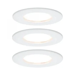 Paulmann No. 93870 Einbauleuchte LED Coin Slim IP44 rund 6W Weiß 3er-Set dimmbar