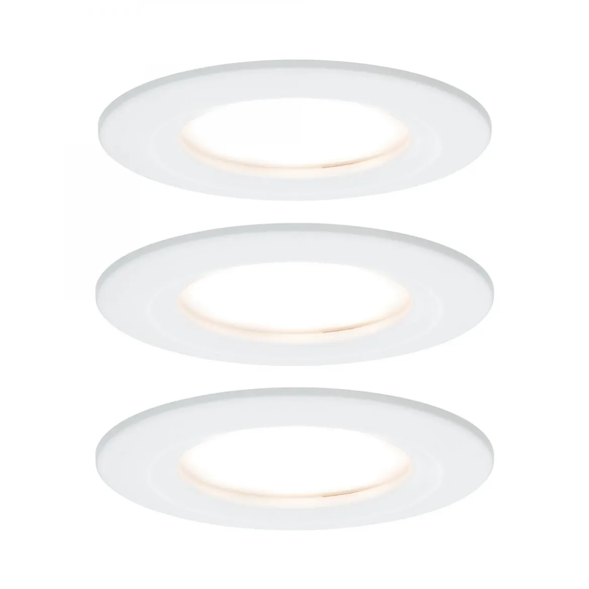 Paulmann No. 93870 Einbauleuchte LED Coin Slim IP44 rund 6W Weiß 3er-Set dimmbar