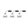 Paulmann No. 93895 Einbauleuchte LED Coin Slim IP44 eckig 6,8W Alu 3er-Set dimmbar